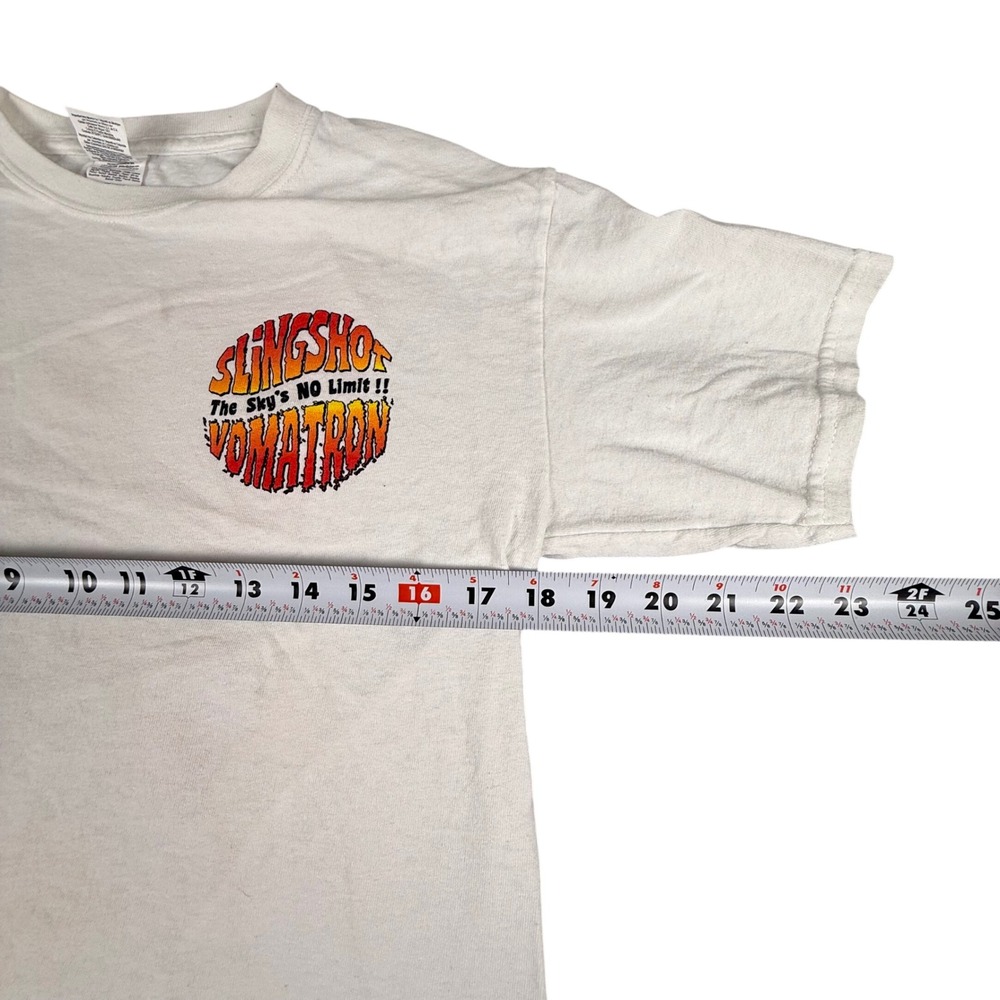 Slingshot Vomatron T-Shirt Old Town Kissimmee FL White Youth Large Gildan Tee - Picture 4 of 7
